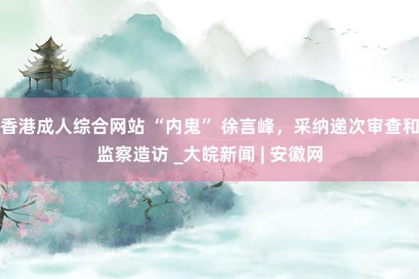 香港成人综合网站 “内鬼” 徐言峰，采纳递次审查和监察造访 _大皖新闻 | 安徽网