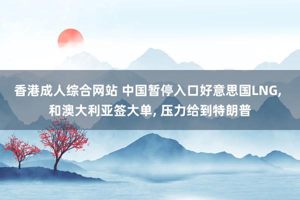香港成人综合网站 中国暂停入口好意思国LNG, 和澳大利亚签大单, 压力给到特朗普